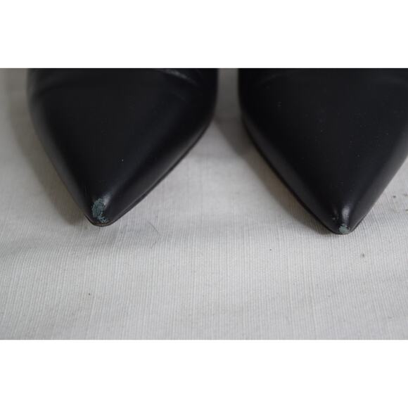 VINCE Two-Piece Leather Ankle Wrap Pointy Toe 'Capri' Pump in Black 10 - Picture 8 of 10